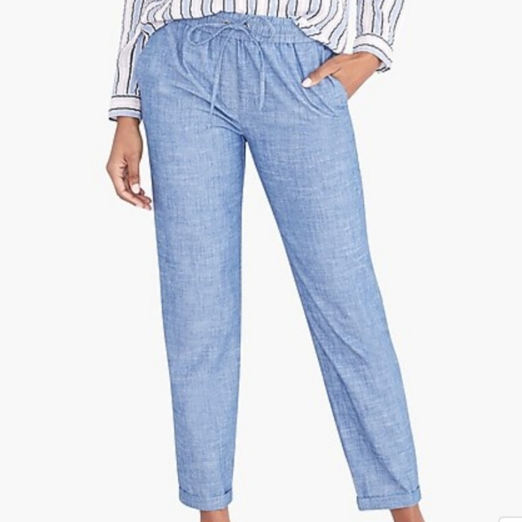 Nwt J. Crew Chambray Drawstring Pant